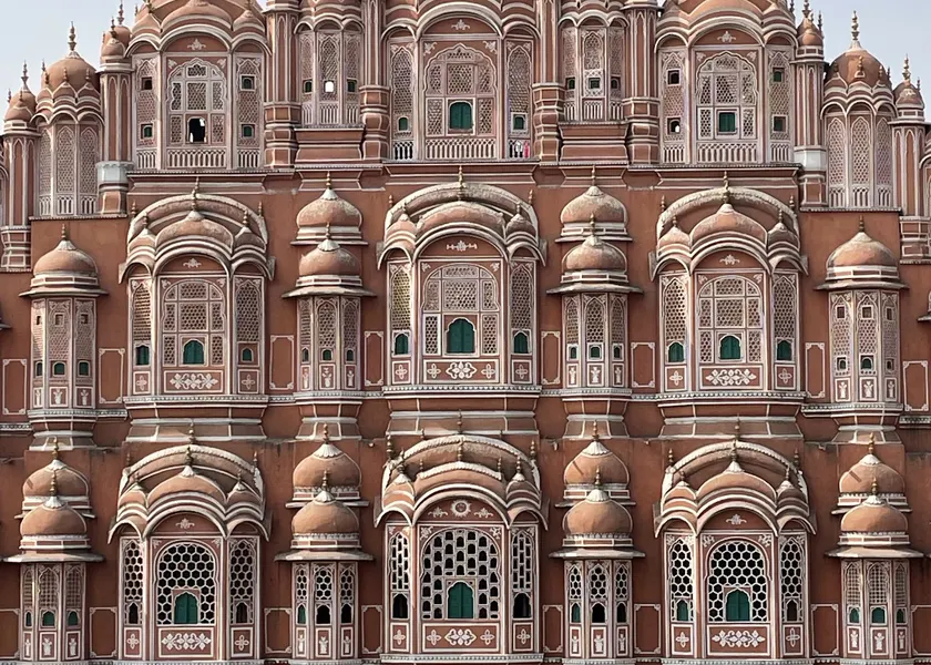 Hawa Mahal facade in morning light
